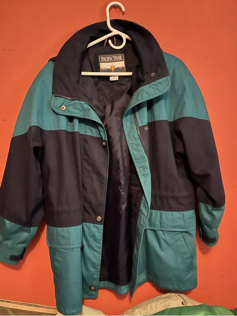 Pacific Trail Teal and Black Windbreaker Jacket